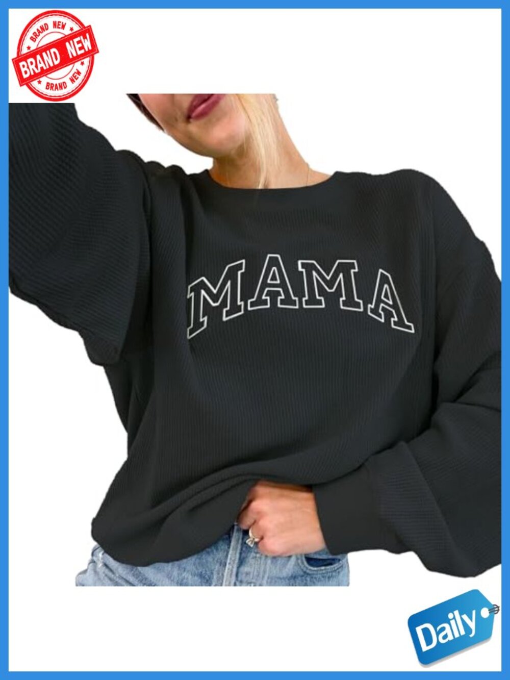 Maternity Nursing Sweatshirt Waffle Knit Zip Up Breastfeeding Top